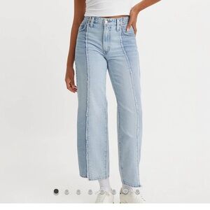 Levi’s baggy dad recrafted jeans.